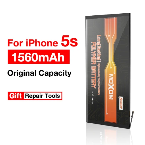 MOXOM телефон Батарея для iPhone 6 6 г реальные 1810 мАч высокое Ёмкость телефон Батарея Замена телефон Батарея - Цвет: IP-5S 1560mAh