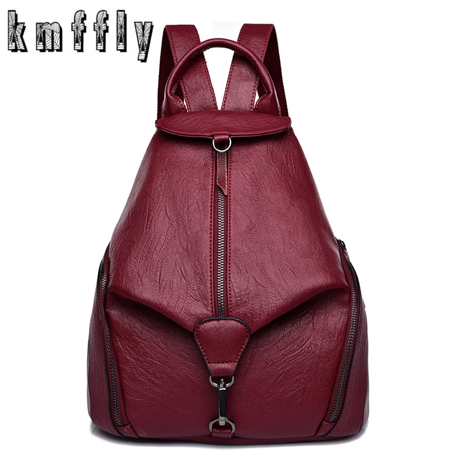 Женский рюкзак mochila feminina, повседневный многофункциональный женский кожаный рюкзак, сумка для путешествий, женская сумка через плечо