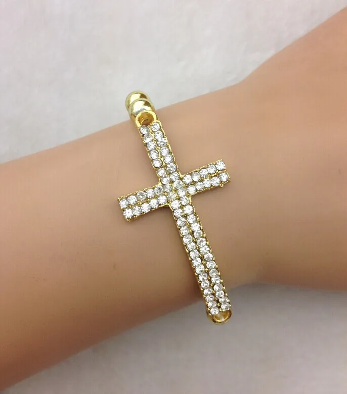 1 шт. бесконечно ручная работа Браслет Горячая Мода Крест из горного хрусталя с