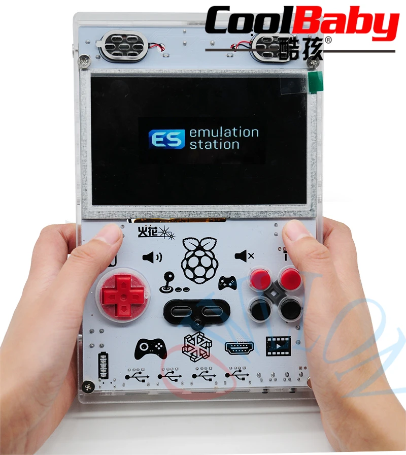 DIY 5,0 дюймов HD ips экран Ручной игровой плеер с Raspberry pi компьютерный модуль 3 Lite игровая консоль встроенный более 15000 игр