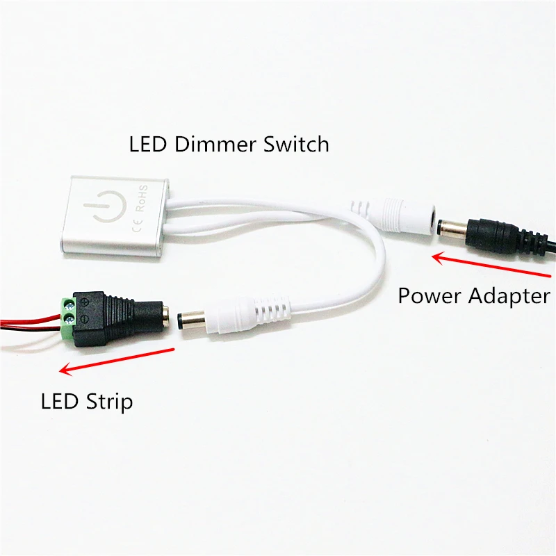 Диммер для светодиодной ленты с сенсорным экраном 12 В/24 В 3 А 36 Вт/72 Вт|led dimmer|led strip