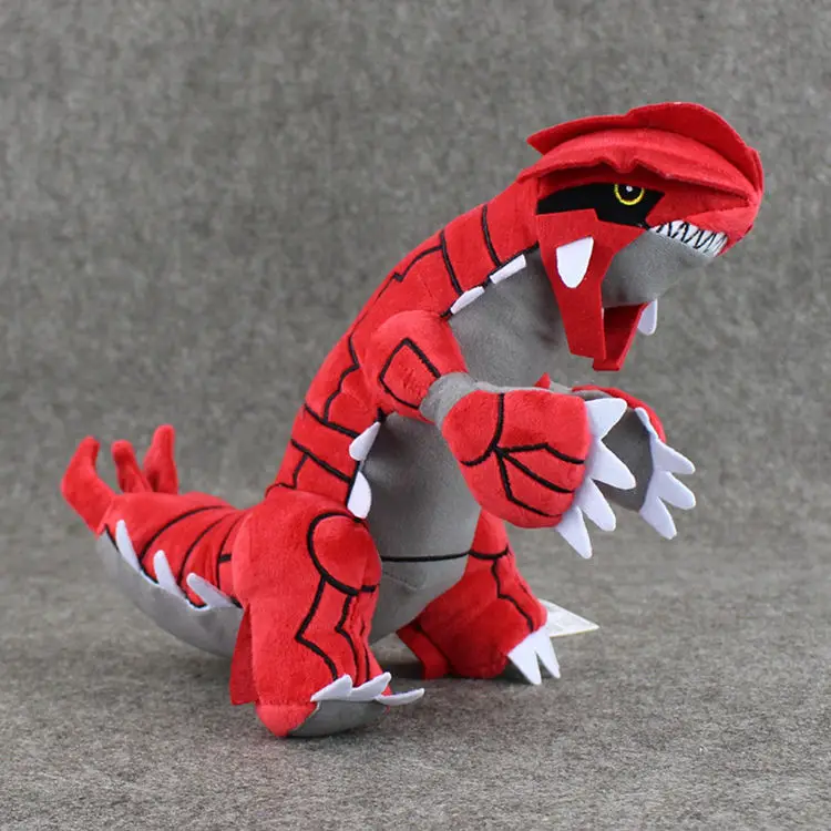 Аниме Kyogre VS Groudon плюшевые игрушки 24-30 см Kyogre Groudon мягкие куклы для детей - Цвет: Groudon