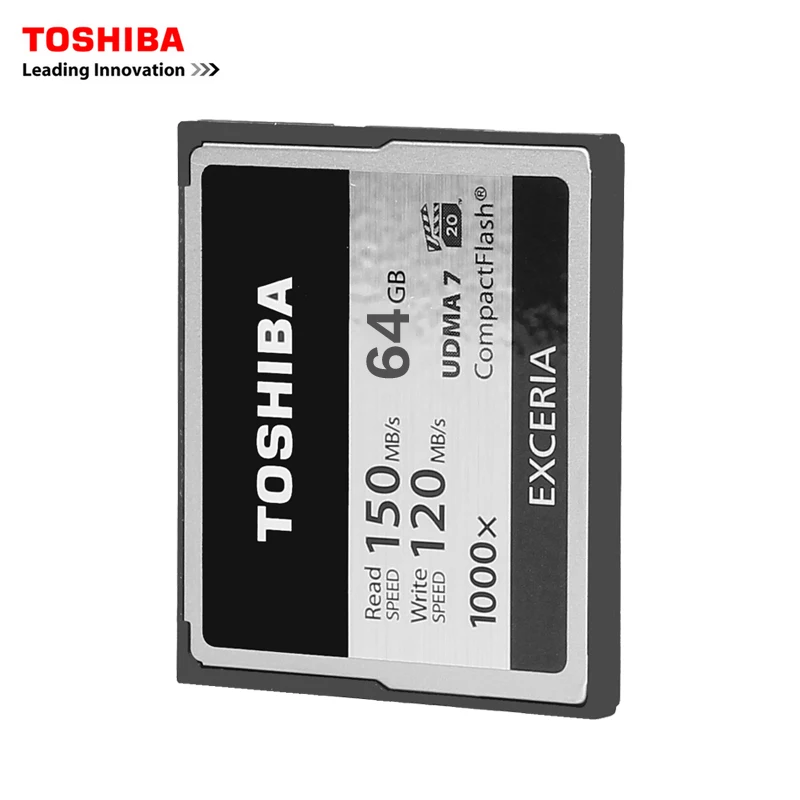 Toshiba 64 gb cf card professional compact flash высокая скорость 1000x150 mb/s udma7 1000x для камеры camcorderadn vidieo |