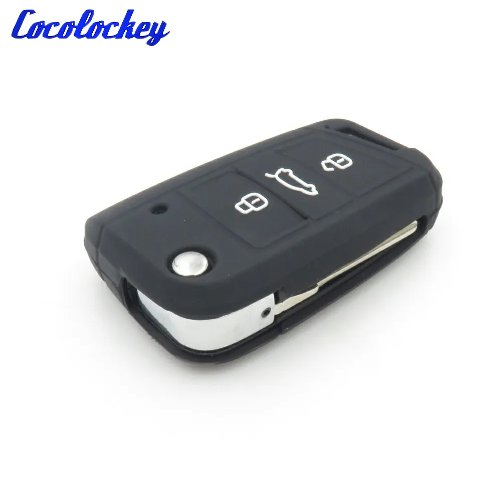 Cocolockey силиконовый чехол для автомобильного ключа защитный VW Golf 7 MK7 Skoda seat