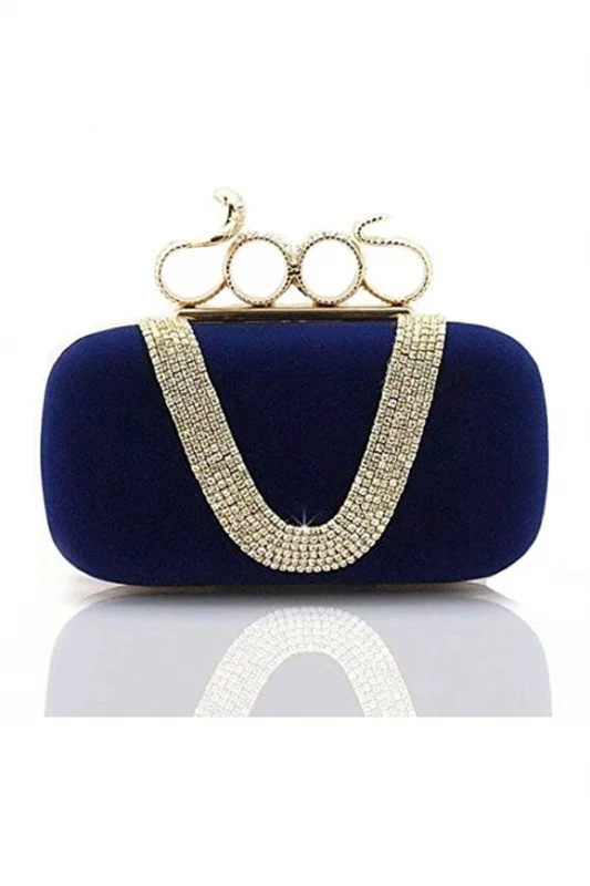 Dark blue Женская элегантная вечерняя сумка дамская сумочка клатч для свадебных и вечерних платьев(Змеиный темно-синий - Цвет: Dark blue