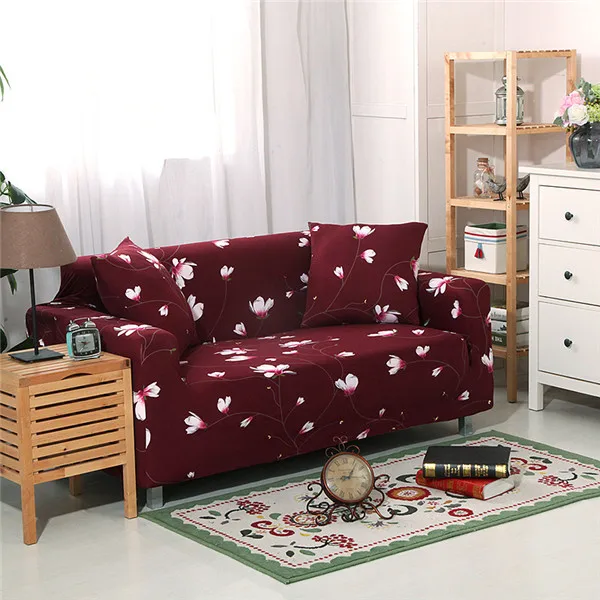 Color 17 Stretch Armchair Slipcovers Elastic Sofa Cover for Living Room All-inclusive Sectional Couch Cover Single/Two/Three/Four-seater - Цвет: Color 17