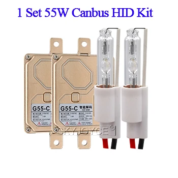 1 Set Canbus HID Kit SKYJOYCE 55 Вт Автомобильная фара Canbus HID балласт комплект 4300 К 5000 К 6000 К керамика 10 мм 15 мм 18 мм 21 мм 55 Вт HID проектор объектив лампы комплект - Испускаемый цвет: 1 Set Canbus HID Kit
