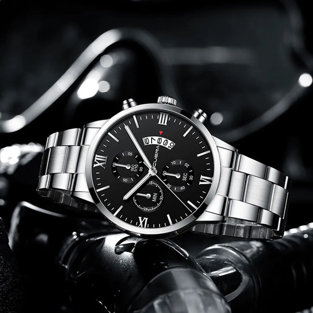 Мужские часы модные роскошные брендовые деловые часы Reloj Hombre кварцевые повседневные спортивные винтажные стальные золотые часы Relogio Masculino