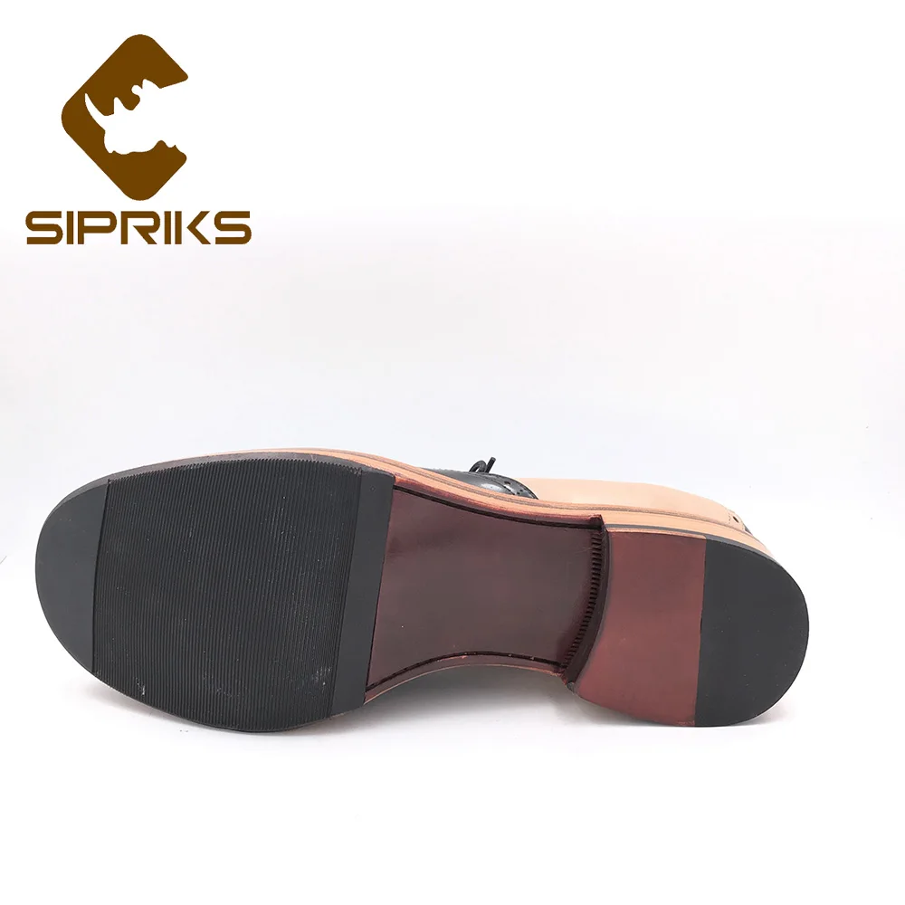 Sipriks/Винтажные Туфли-броги; Мужская обувь ручной работы с круглым носком; Блестящие Кожаные полуботинки из телячьей кожи; Рабочая обувь для парикмахеров; большие размеры 45, 46