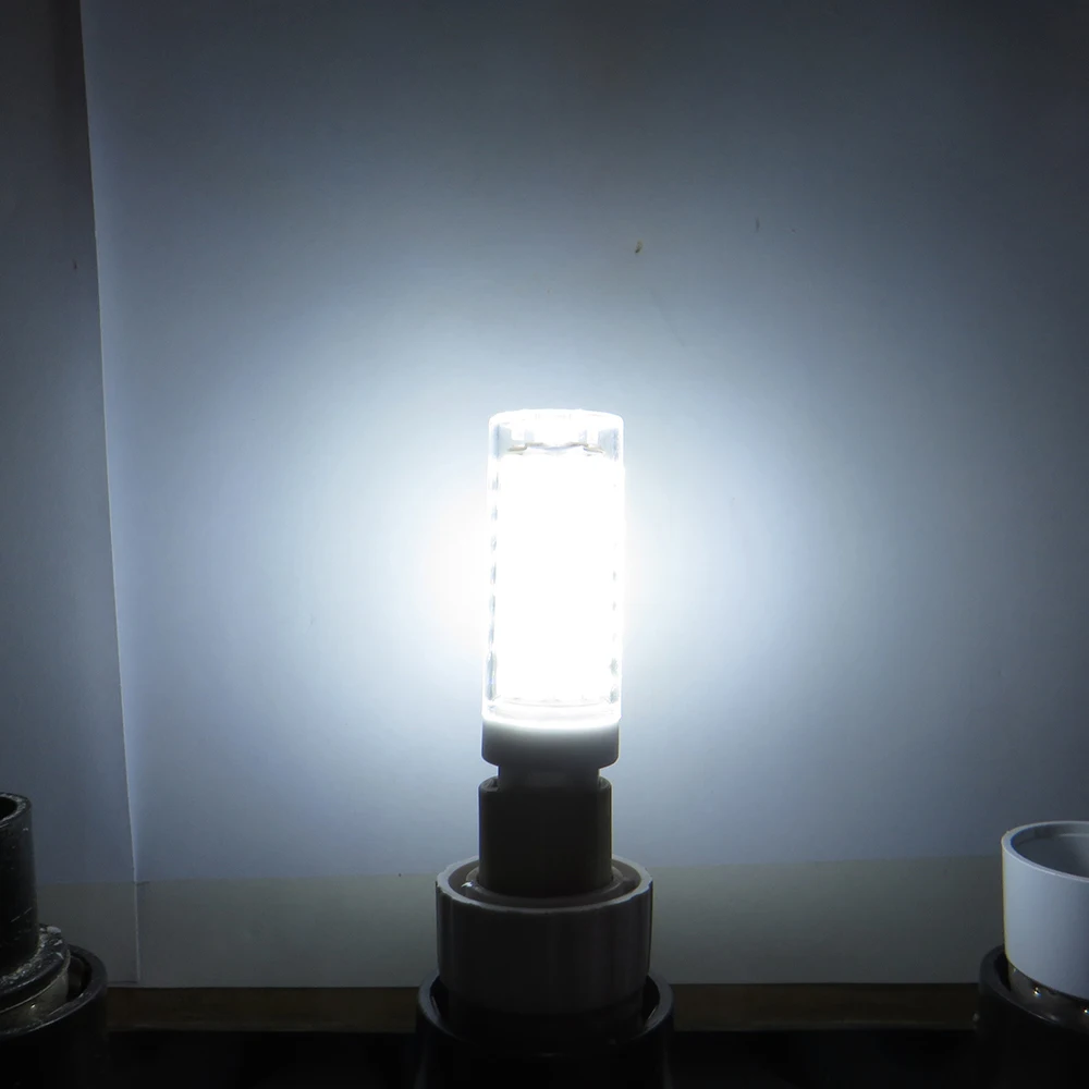Без мерцания G9 E12 E14 E17 BA15D Светодиодная лампа AC110V 220 В 88LED 2835 10 Вт Люстра замена