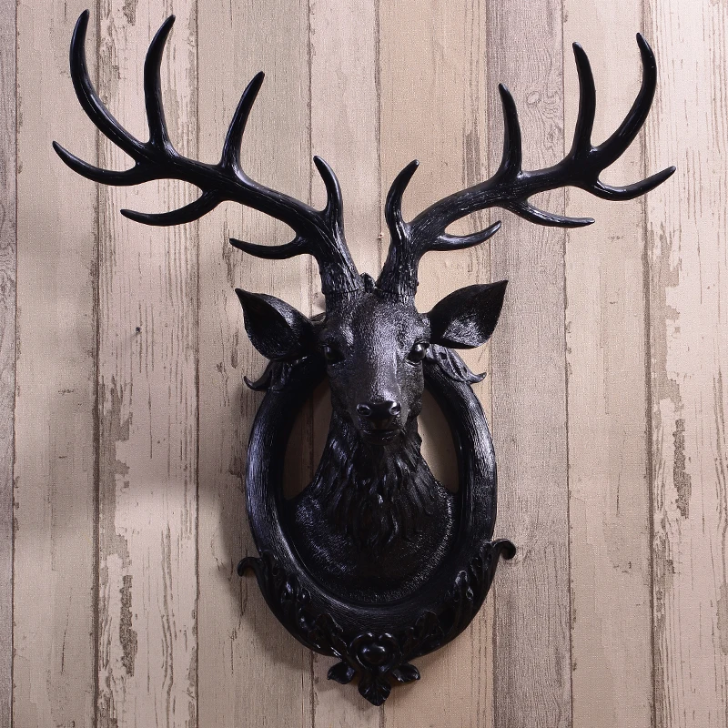 Голова искусства Ремесла Wanlang счастливый олень кулон настенная Фреска