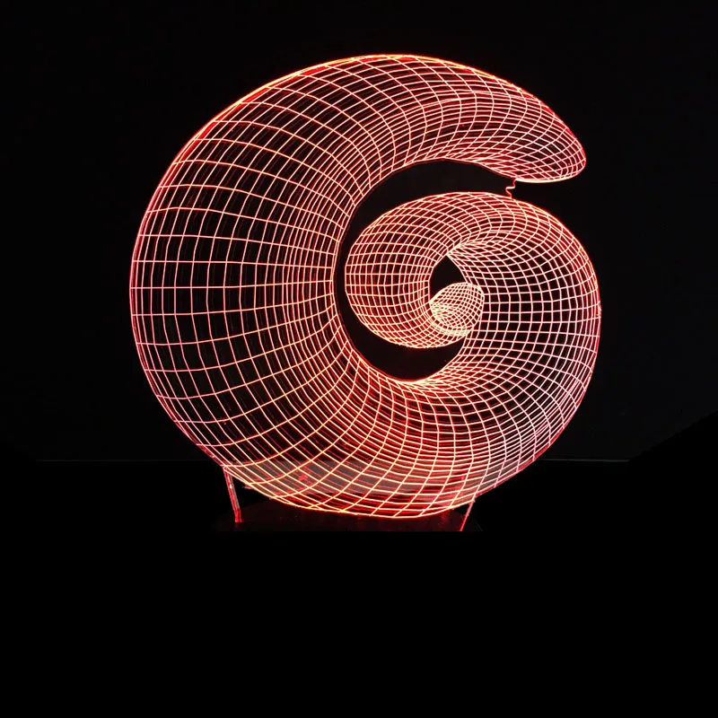 YIMIA креативное кольцо 7 цветов Изменение 3D светодиодный светильник акриловый