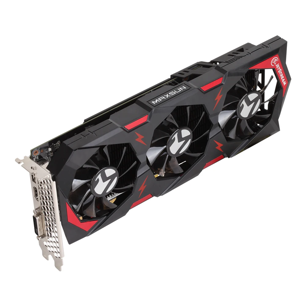Графическая карта Maxsun gtx 1050 ti 4G 128 бит NVIDIA HDMI + DP DVI 1291 МГц-1392 МГц 7000 GDDR5 PCI Express 3 0 X16