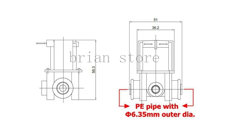 Нормально закрытый электромагнитный клапан из пластика POM 24 В для воды с