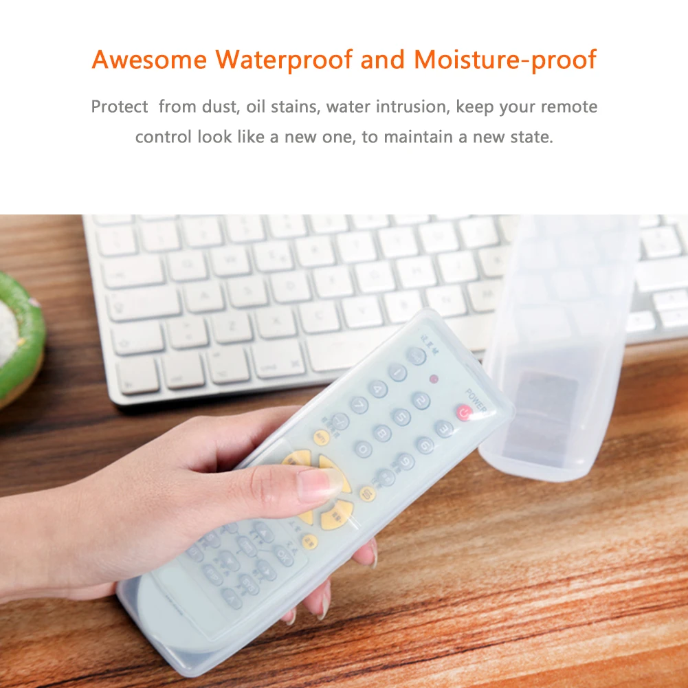 Silicone TV Remote Control Cover Air Condition Case Waterproof Dust Protective Storage Bag Organizer For Hisense Konka | Дом и сад