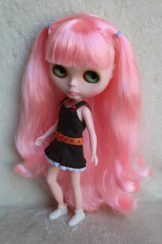Кукла blygirl blyth розовая челка кудрявые волосы кукла 308BL9012 обычное тело 7 суставов DIY кукла для их макияжа