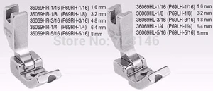 P69RH 1/4 3609HR-14 6.4MM Industrial sewing machine presser foot feet FOR Brother juki TYLICAL SINGER YAMATO MITSUBISHI ZOJE