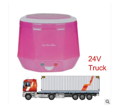 1.3L компактная лопатка для рисоварки для car12V/24 Vtruck/220 Vhome электрическая мини-кастрюля Многофункциональный электро ланч бокс для 2 человек - Цвет: red 24V for truck