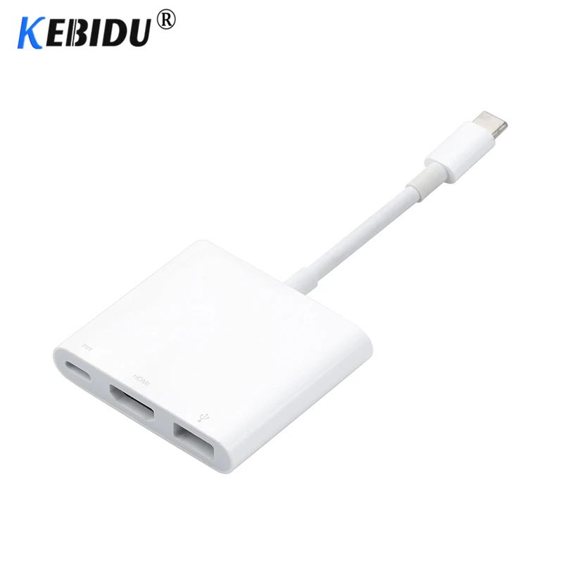 Kebidu USB 3 1 Тип C на HDMI-совместимость с 0 концентратор USB-C многопортовый адаптер ключ
