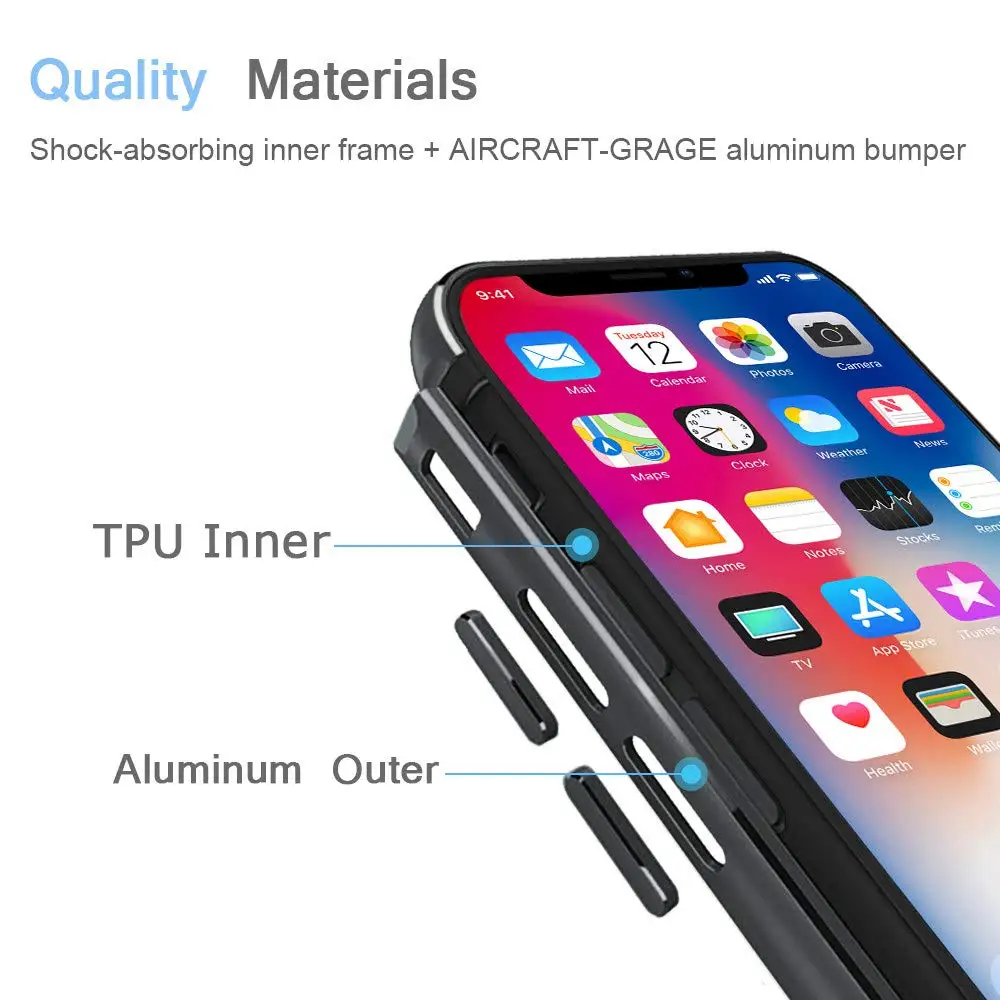NYFundas алюминиевый чехол для iPhone XR тонкий металлический бампер ТПУ Внутренняя