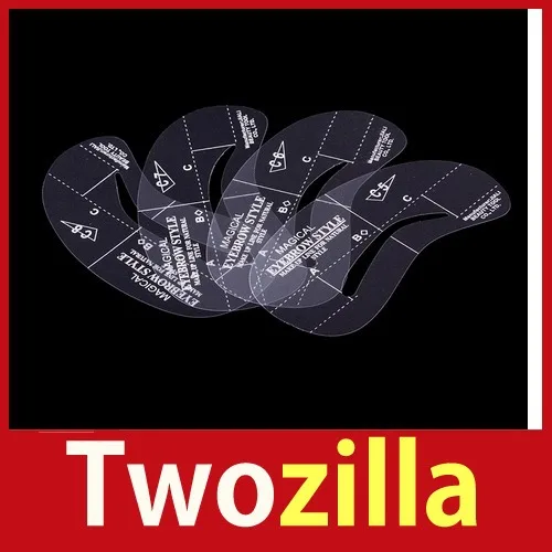 Специальное предложение магазина [Twozilla] Инструмент для создания формы бровей с помощью шаблона для макияжа. Шейпер бровей. Макияж 06. Горячая недорогая акция! Большая скидка на.
