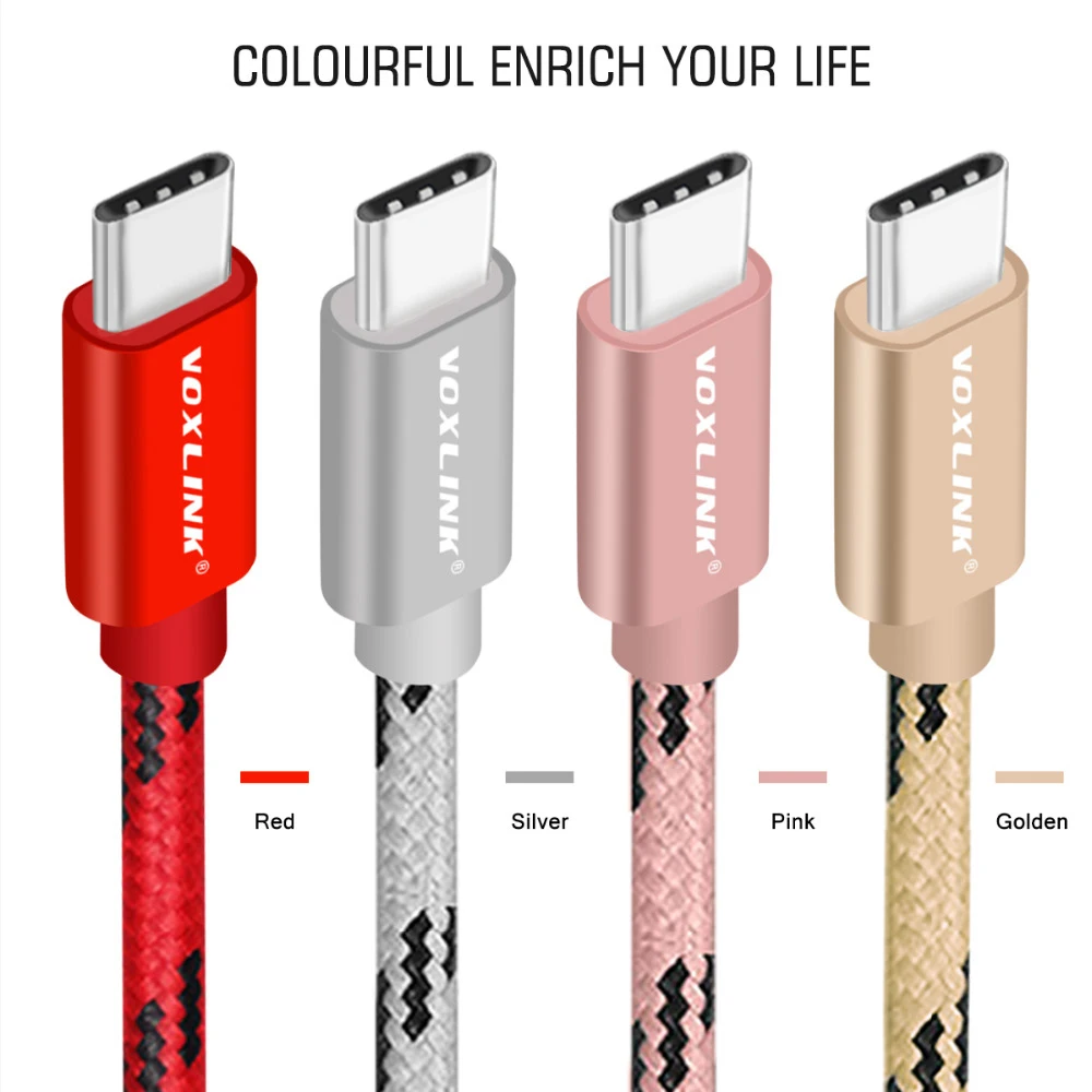 VOXLINK usb type C кабель для быстрой зарядки usb c кабель для передачи данных type-c зарядное устройство для samsung S8 S9 Note 9 8 Xiaomi mi8 mi6 зарядный кабель