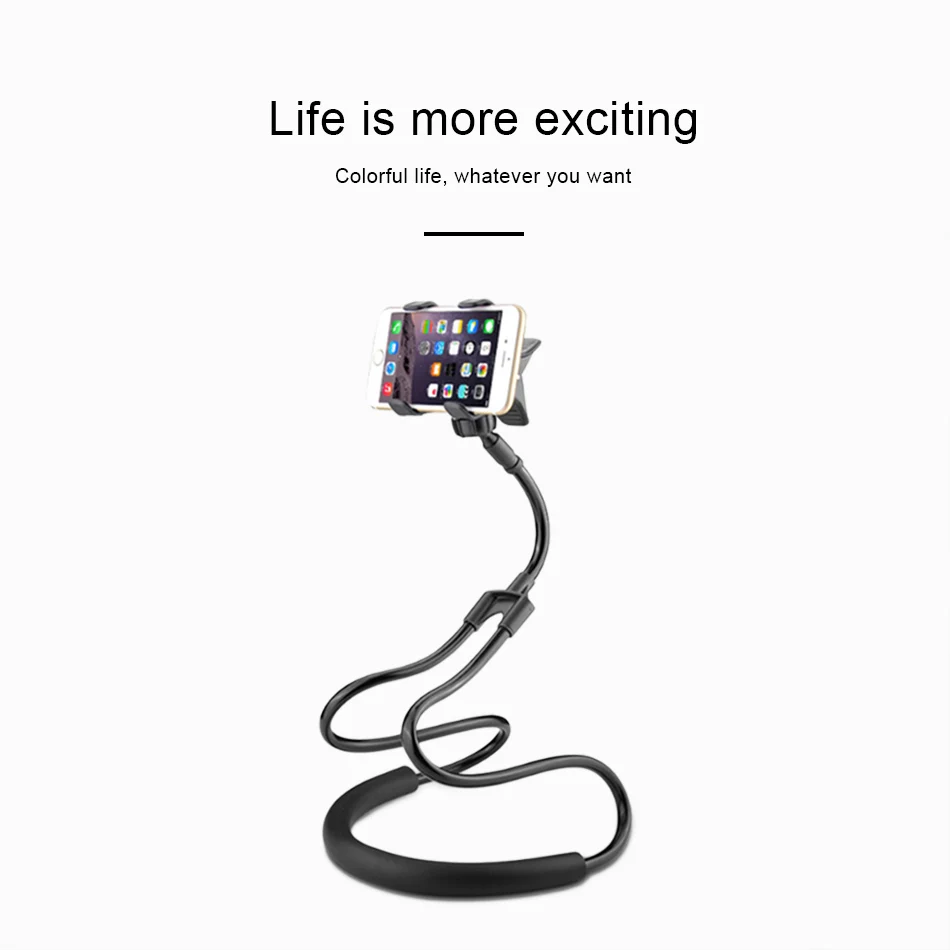 ACCEZZ ленивый держатель для шеи универсальный для LG samsung S9 S8 S7 NOTE 8 5 4 htc sony Nokia mi x 2s вращающаяся кровать настольная поддержка