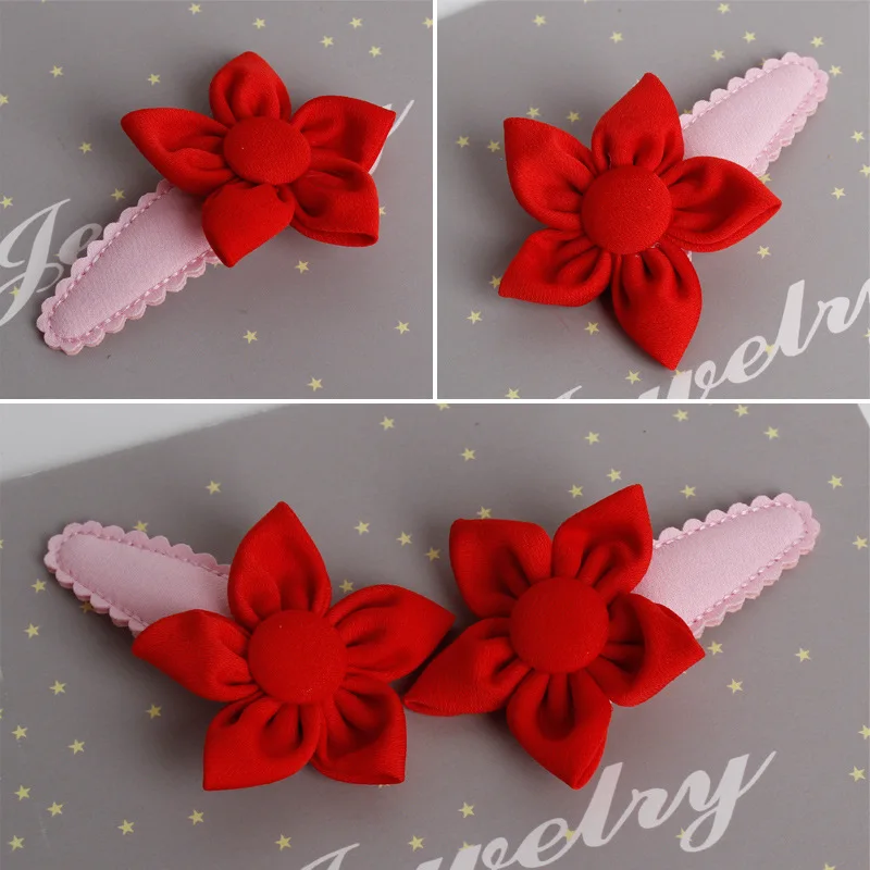 

20 pcs/lot, Fabric Flower Hair Clips, Hair Accessories