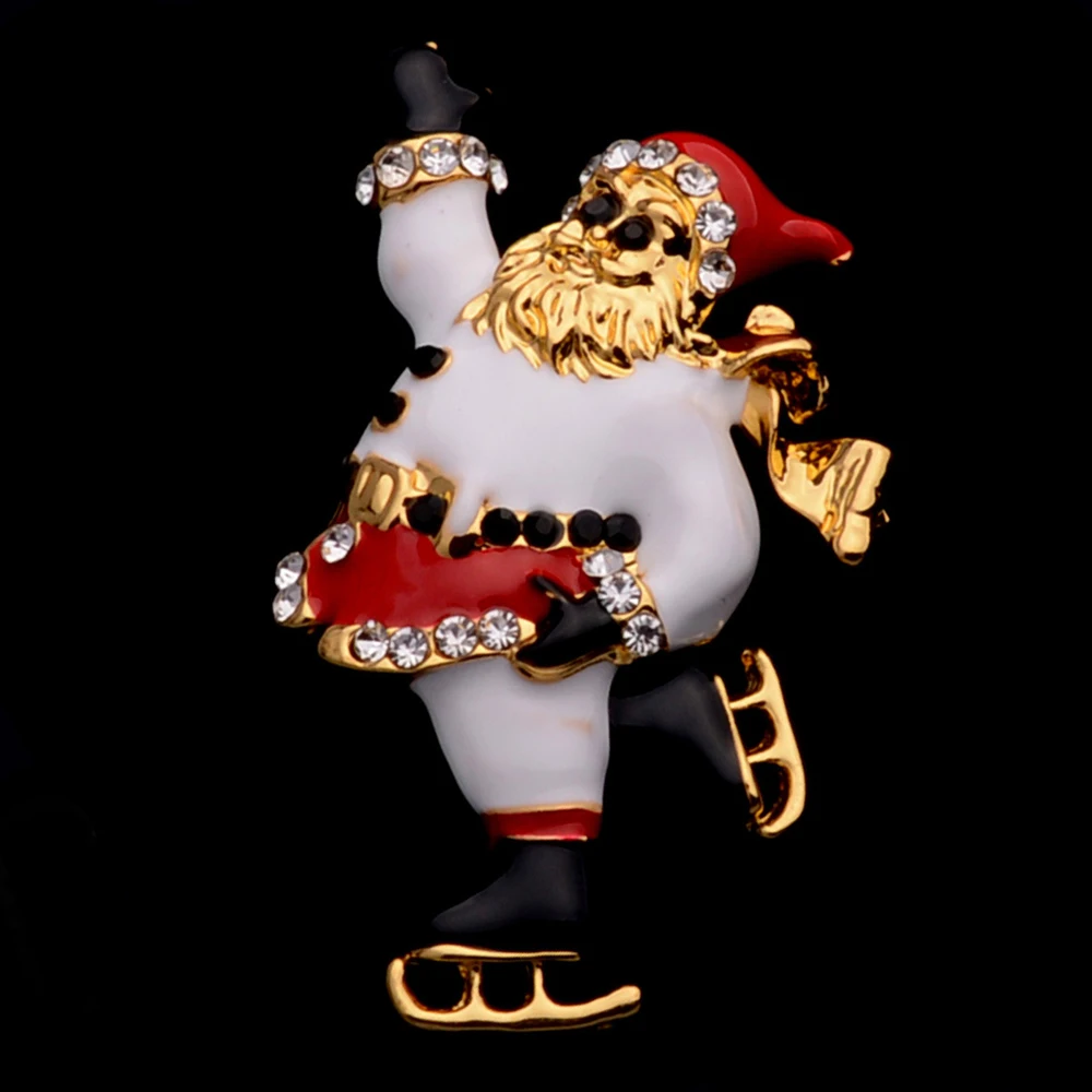 Булавка в виде Санта Клауса Рождественская булавка с эмалью Кристофера Радко