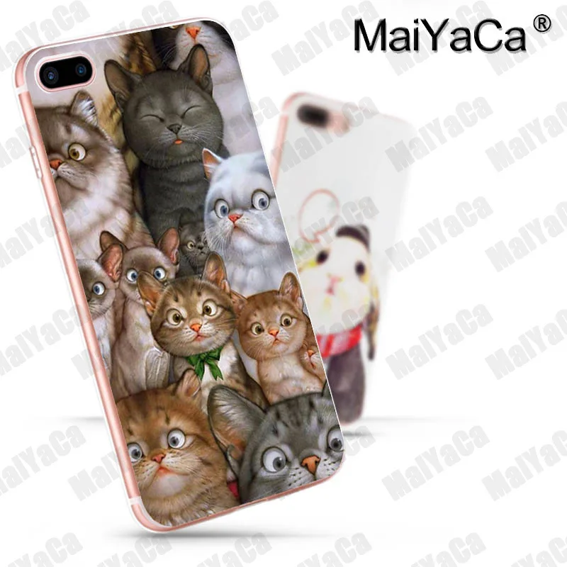 Чехол для телефона MaiYaCa с милым мультяшным животным котом iphone SE 2020 11 pro 8 7 66S Plus X 10 5S