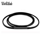 Цепочка для ожерелья, 1,5 мм, 2 мм, 3 мм, кожаный шнур, восковая цепочка с застежкой из нержавеющей стали для изготовления ювелирных изделий