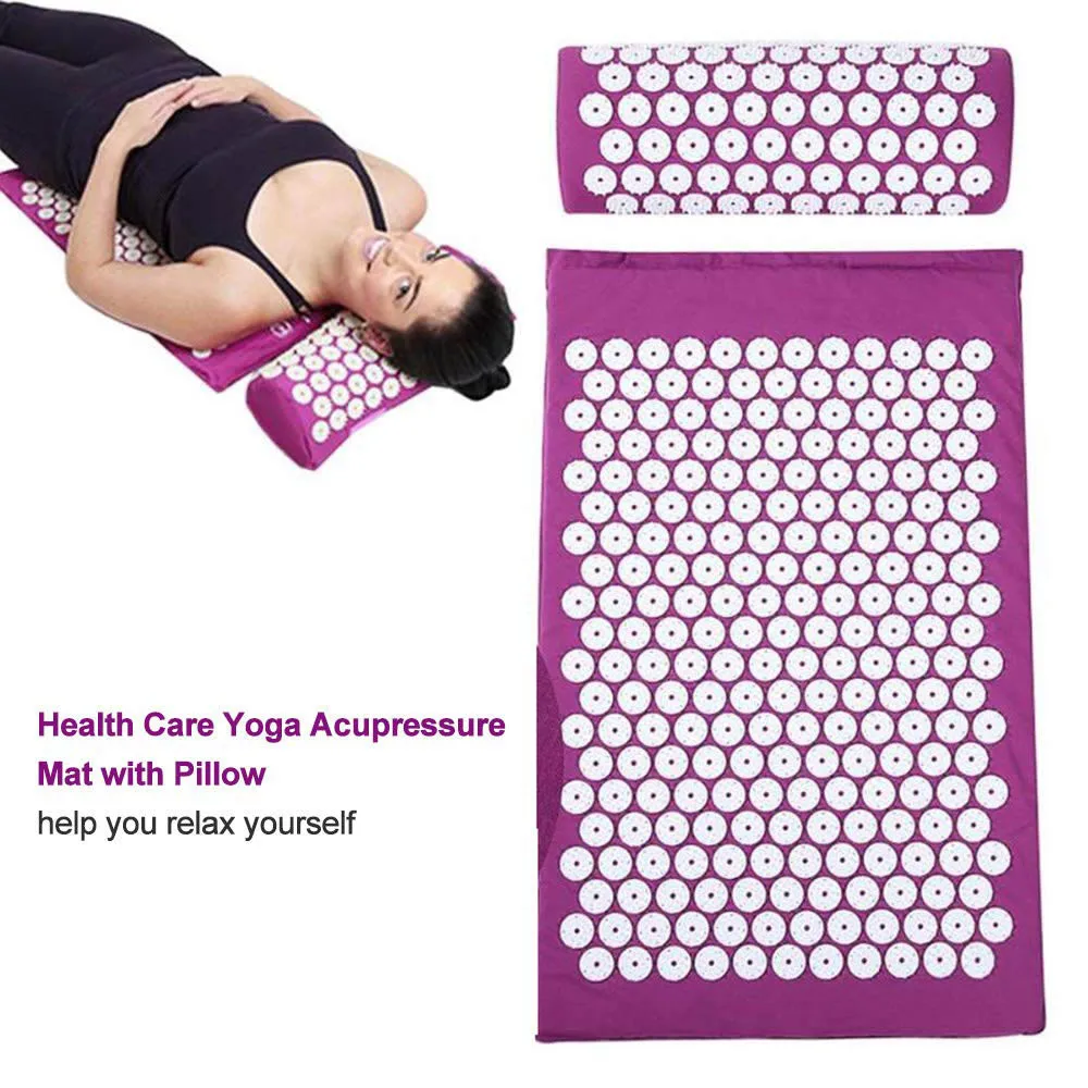 Коврики для йоги 66 см * 42 коврик и подушка акупрессуры с высоким импульсом