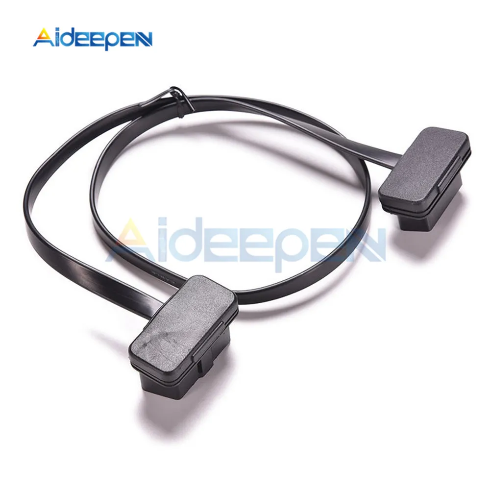 60 см ELM327 OBD2 16Pin штекер гнездо Удлинительный кабель для OBDII автомобильные