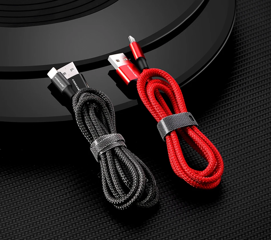 KISSCASE 3A кабель для быстрой зарядки Micro USB кабель для передачи данных type C USB C кабель из алюминиевого сплава TPE USB кабель для зарядки iPhone зарядное устройство