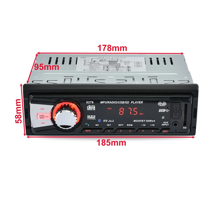Автомобильный аудио U диск MP3 Авто Bluetooth mp3 плеер без экрана звук fm тюнер