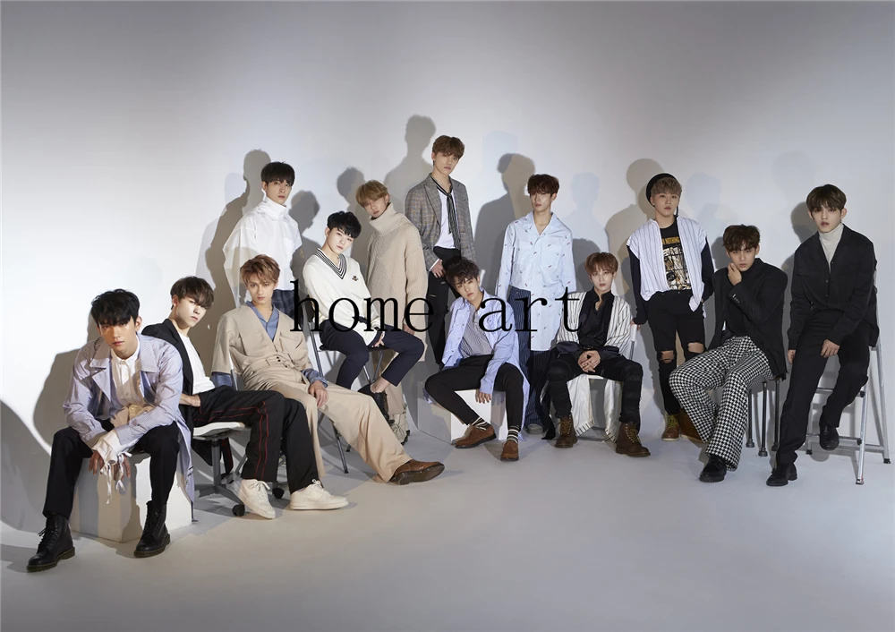 Корейская группа seventeen плакат ясное изображение наклейки на стену украшение дома хорошее качество печать белая бумага с покрытием домашний арт бренд