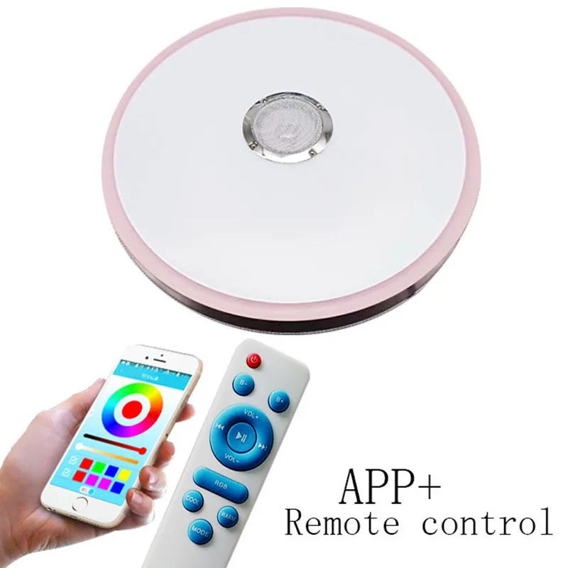 APP remote Bluetooth Светодиодный потолочный светильник RGB Dimmable потолочный светильник 36 W APP дистанционного Bluetooth Музыка света Гостиная маленьких Потолочное освещение в спальню - Цвет корпуса: APP remote Bluetooth