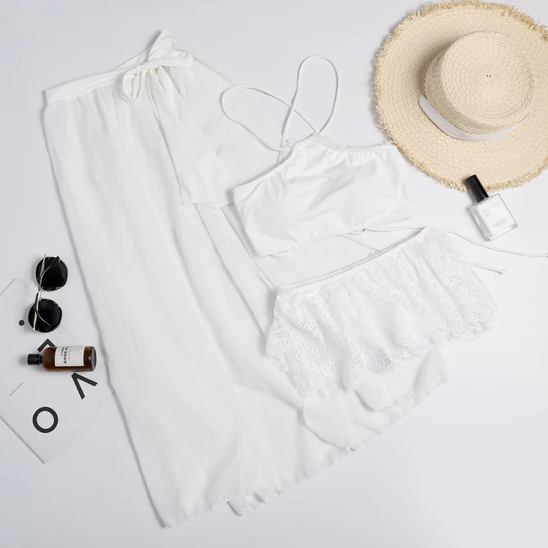 Танкини с мягким бюстгальтером купальный короткий костюм юбка Пляжная для