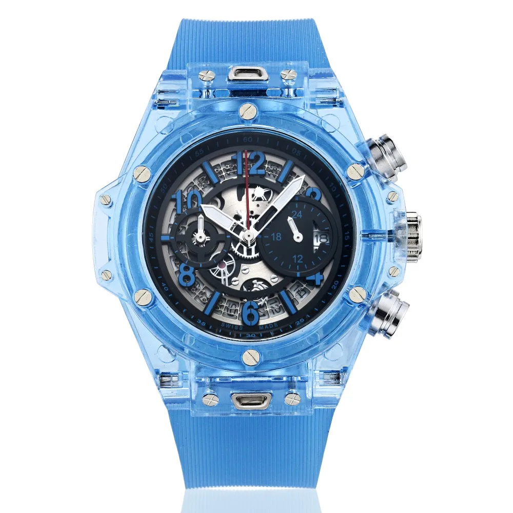 KIMSDUN мужские модные трендовые Роскошные спортивные кварцевые часы с хронографом