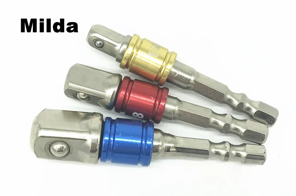 3 шт./компл. набор адаптеров головок с шестигранным хвостовиком 1/4 &quot3/8&quot 1/2