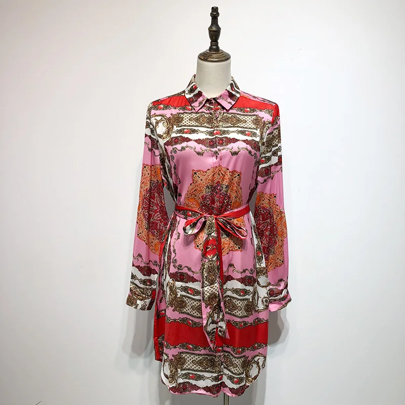 2019 весеннее Новое Женское Повседневное платье с длинными рукавами и