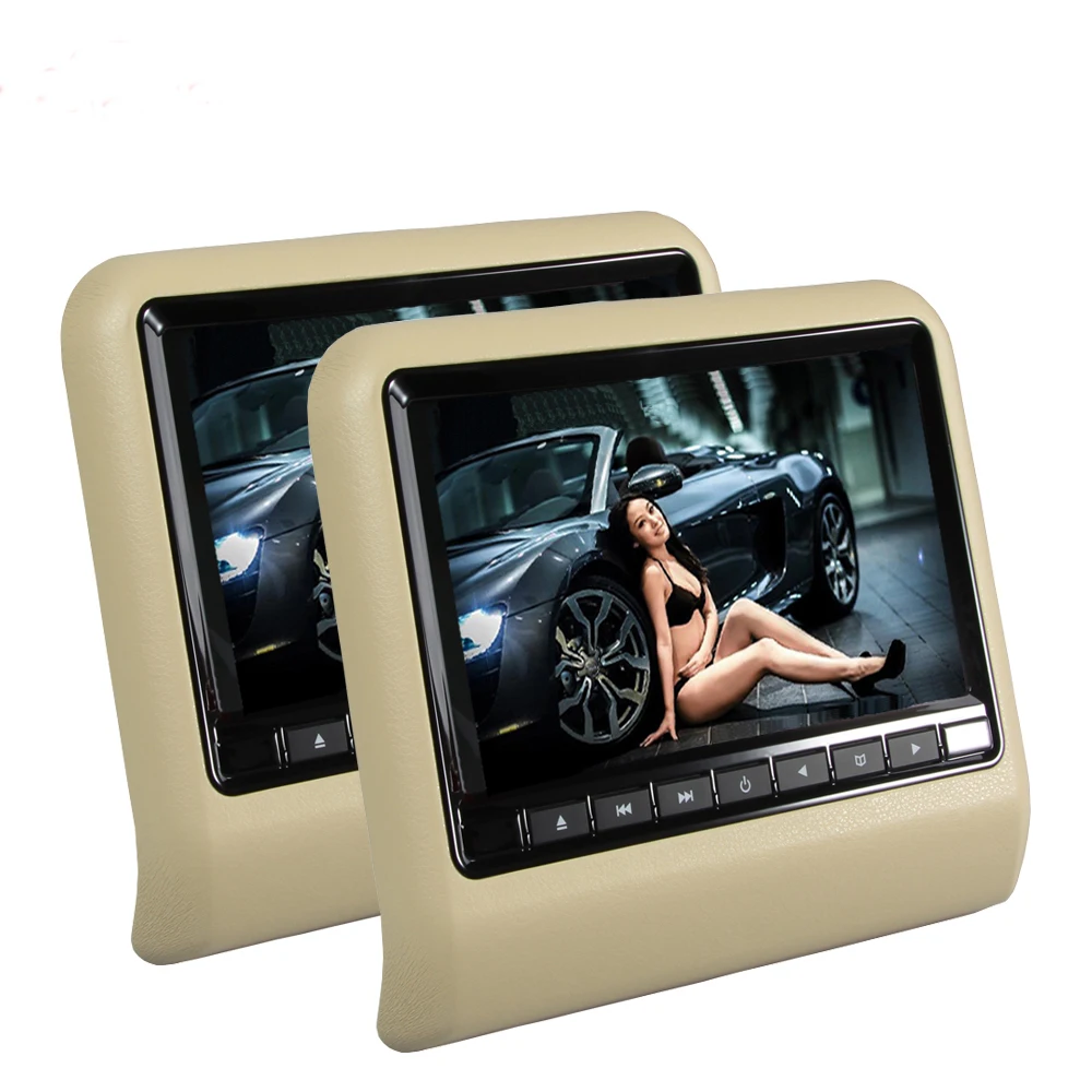 2 шт. 9 дюймов HD 800*480 LED подголовник автомобиля dvd-плеер Мониторы Встроенный динамик