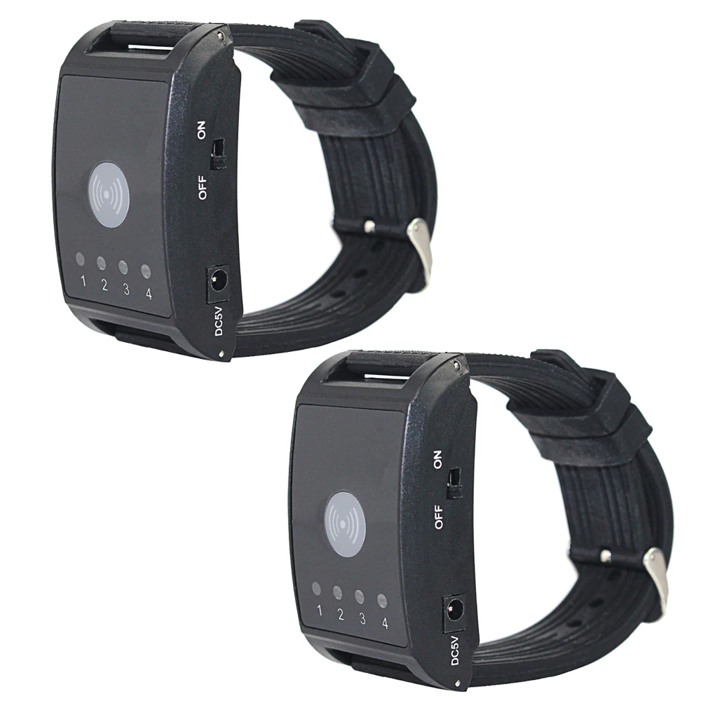 2 шт. беспроводной пейджер часы вызова приемник система 4 канала для больницы