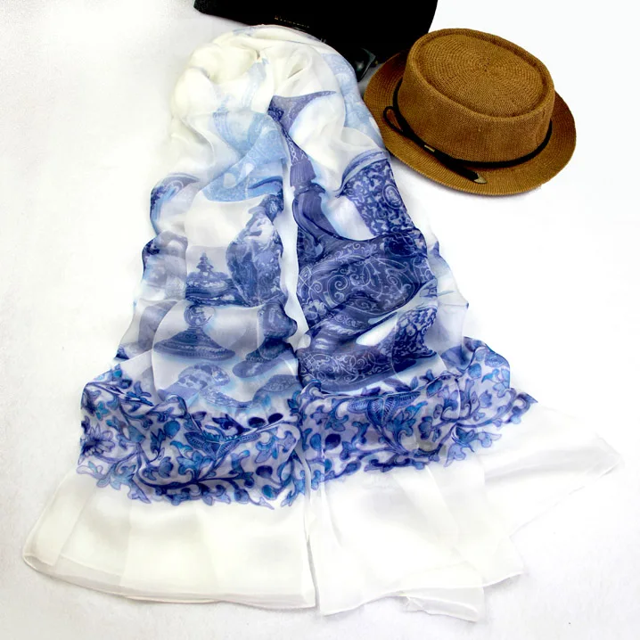 Высокое качество модный 100% натуральный шелковый шарф шаль хиджаб для женщин