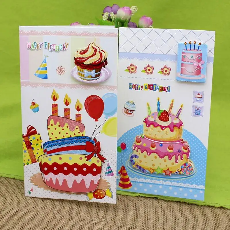 16 шт./компл. очаровательные открытки на день рождения подарок поздравительные с