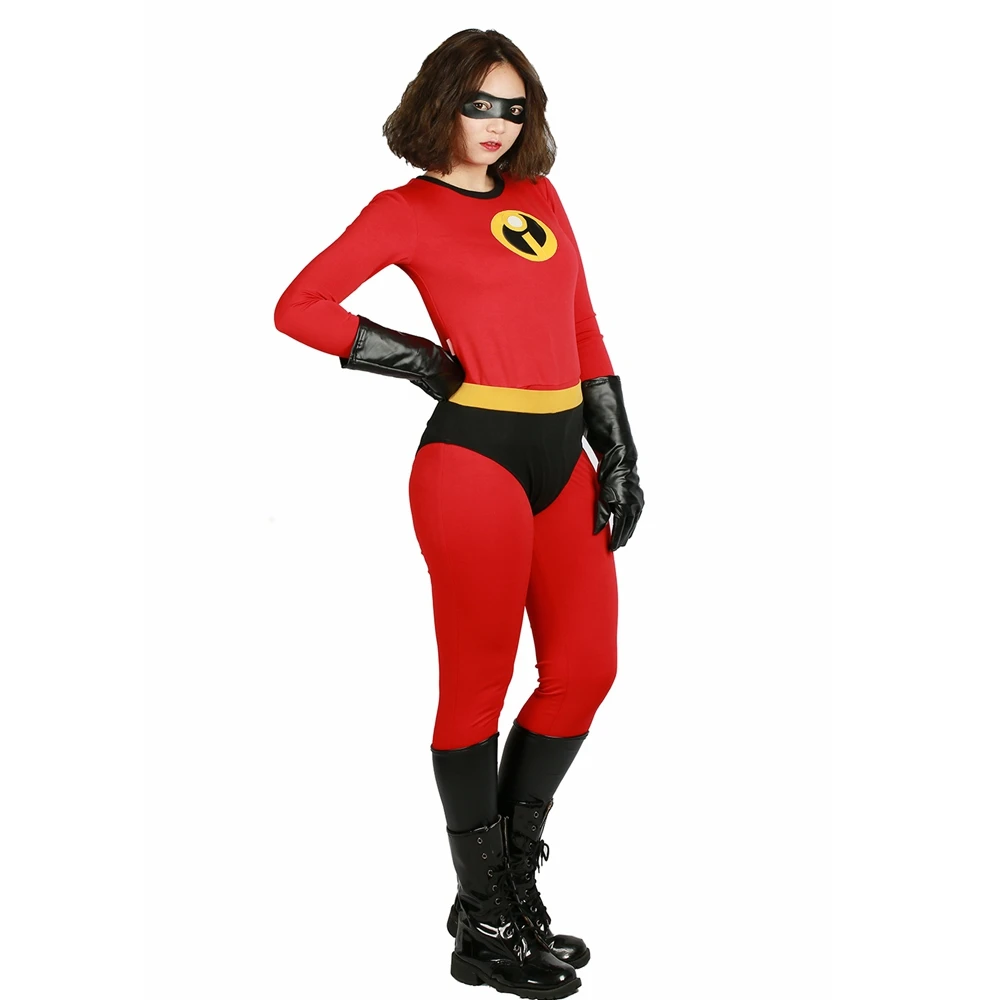Coslive Суперсемейка 2 Косплей Elastigirl полноразмерный костюм Терилен Хэллоуин Костюм