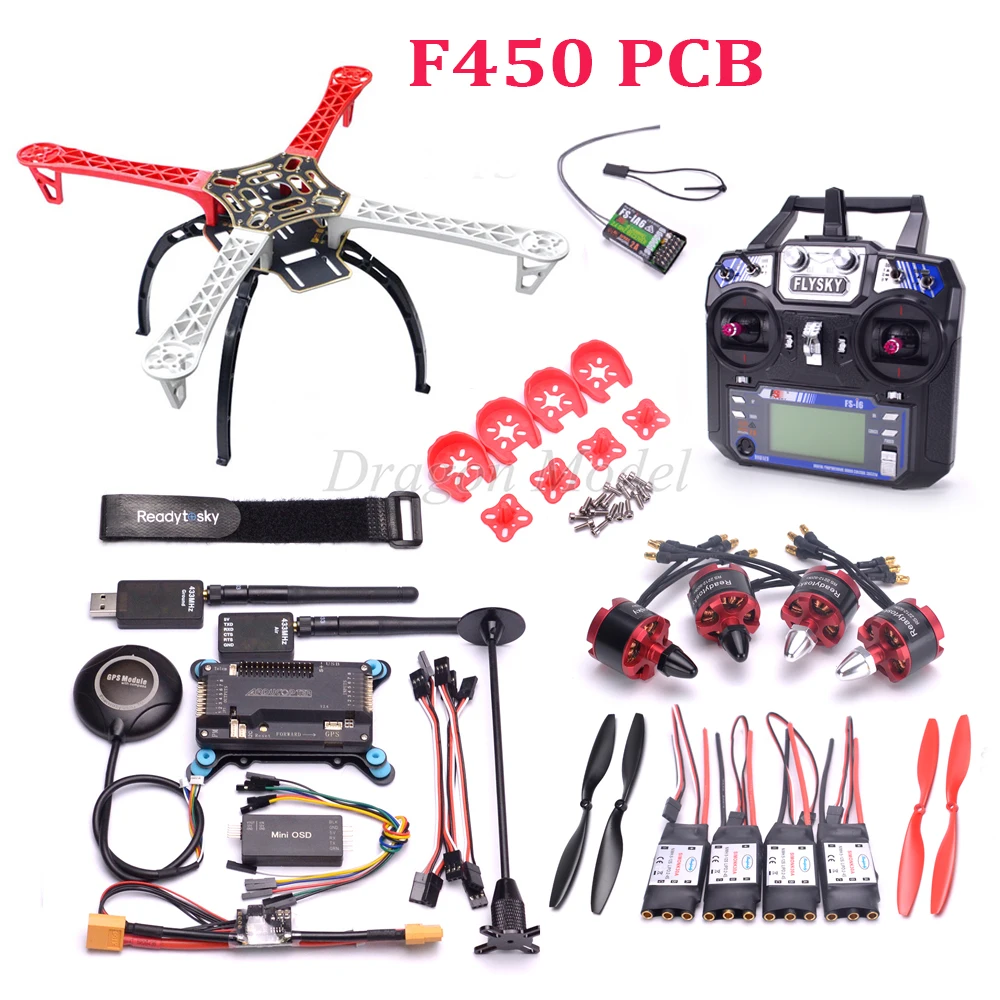 F450 PCB, Квадрокоптер с рамой, набор APM2.6 игровые джойстики M8N gps Мощность модуль 2212 920kv двигатель 433 телеметрии мини OSD