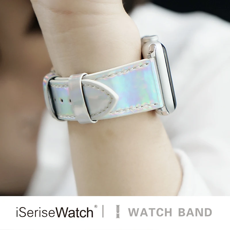 3D Браслет для Apple Watch Band 44 мм 40 мм ремешок для Apple Watch Band 38 мм 42 мм ремень из коровьей кожи серии 4 3 2 1 полосы