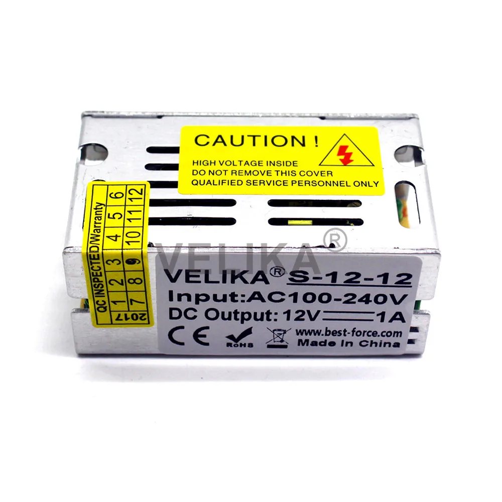 Импульсный источник питания DC12V 1.25A 15 Вт Светодиодный драйвер адаптера