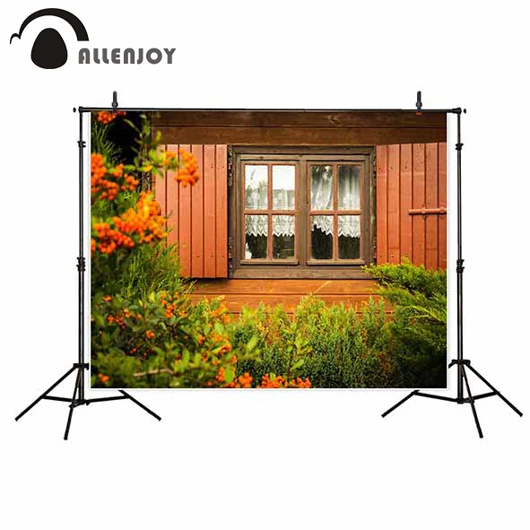 

Фотофон для студийной фотосъемки Allenjoy с жалюзи и деревянным домом